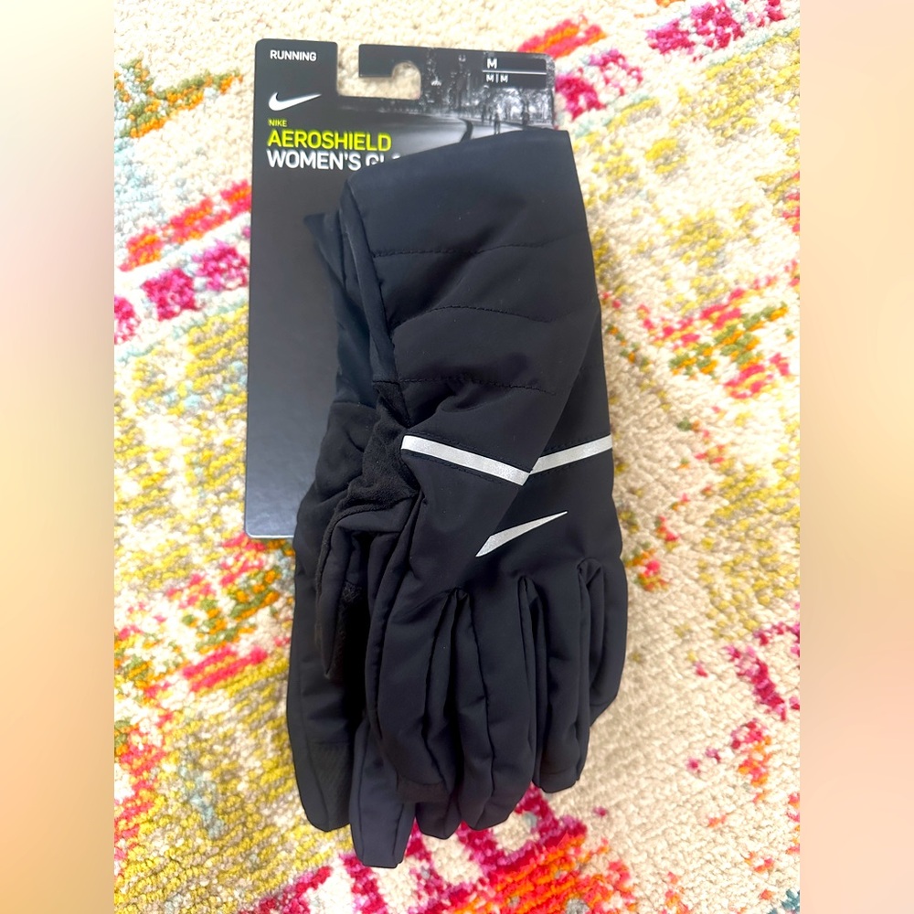 Nike Aeroshield Running Gloves Women’s  medium running Touch Screen Phone Finger